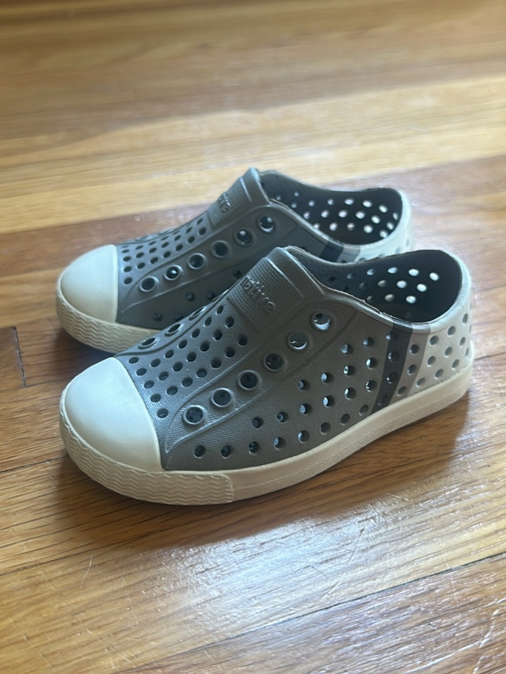 Native Shoes Kids Grey Slip-On Perforated Water Shoes